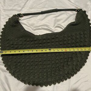 Big Buddha Santa Barbara - Bohemian Green Knit Slouchy Bag